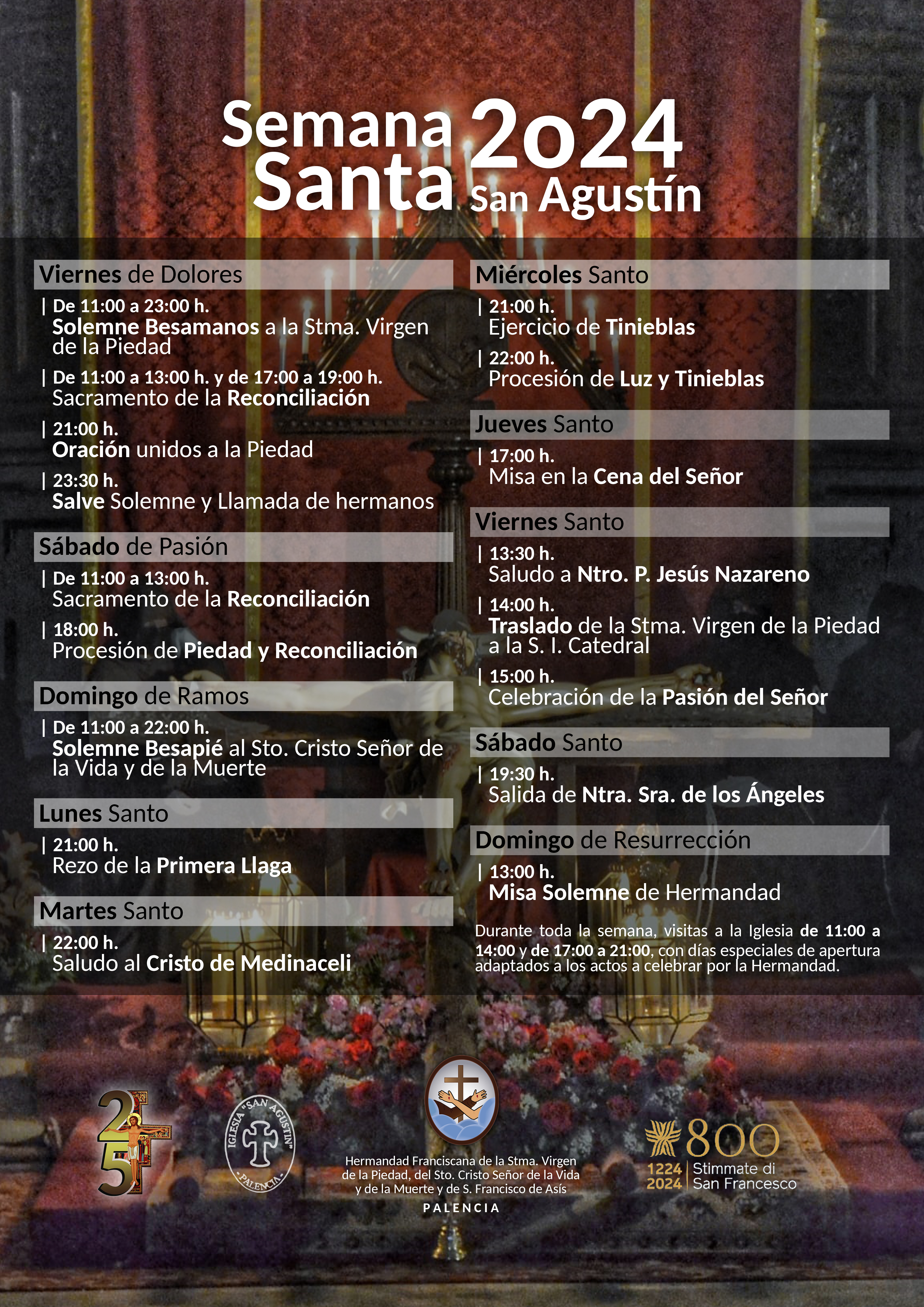 Portada de 2024 Cultos Semana Santa